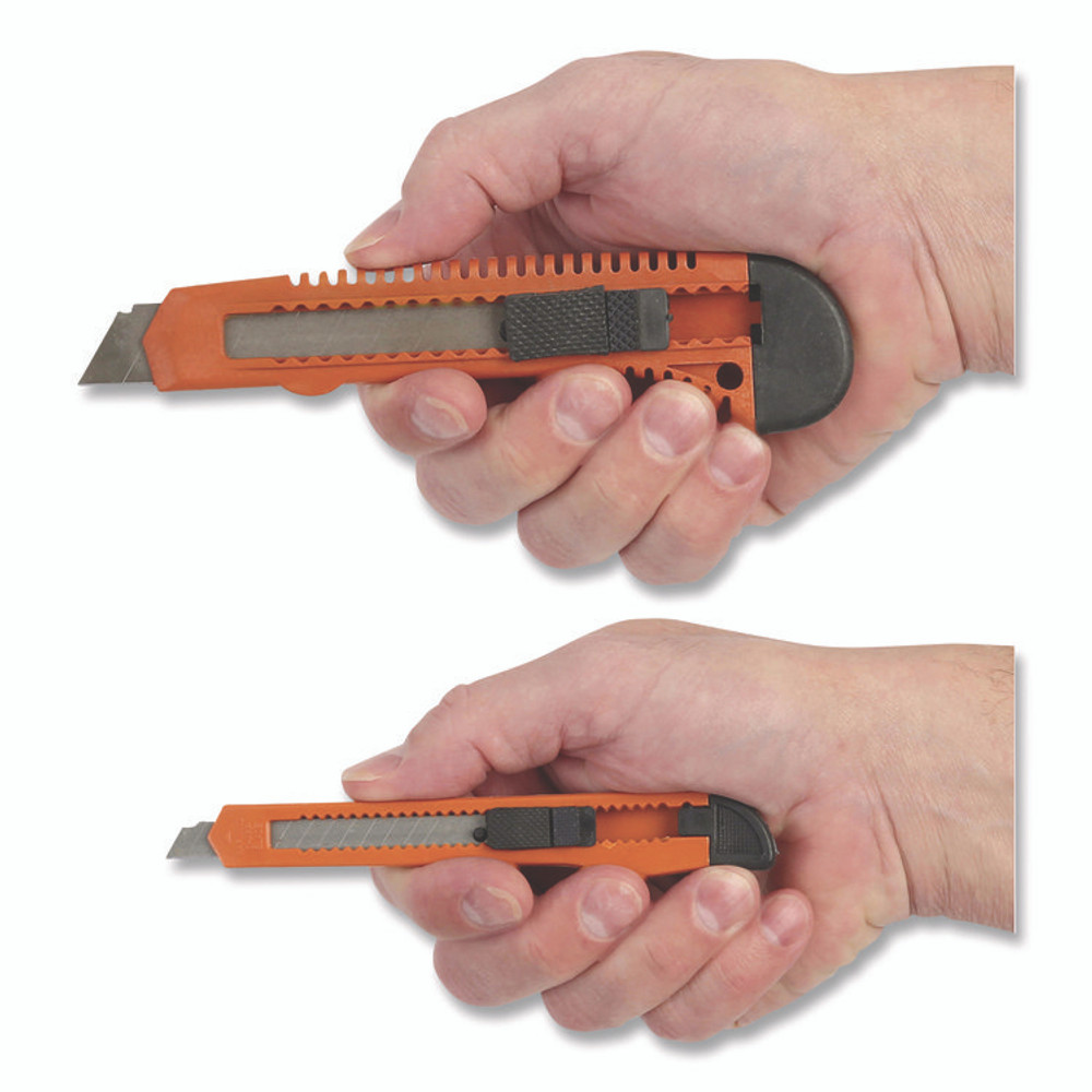 GREAT NECK SAW MFG. 2SBK Snap-Off Utility Knife Set, 9 mm Knife, 18 mm Knife, Orange/Black