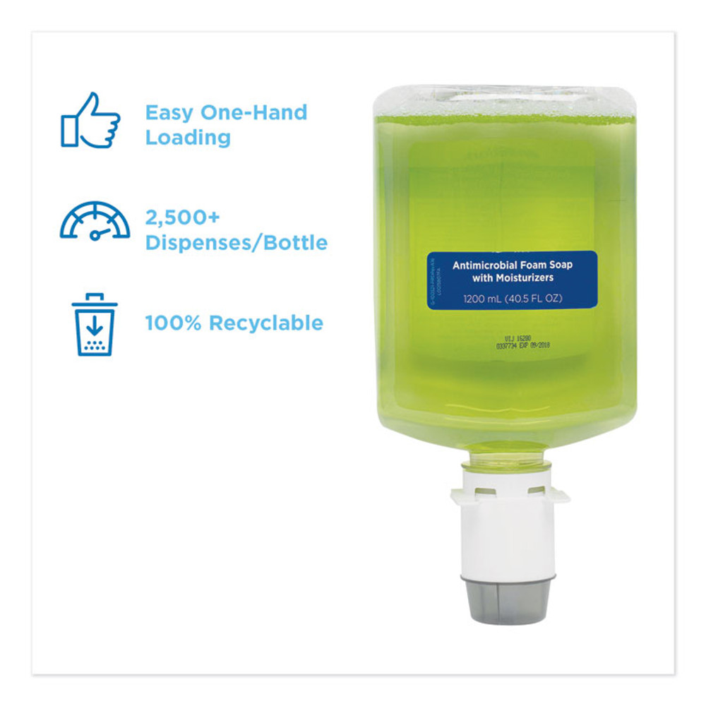GEORGIA PACIFIC Professional 42819 GP enMotion Automated Touchless Antimicrobial Foam Soap Refill, Tranquil Aloe, 1,200 mL Bottle, 2/Carton