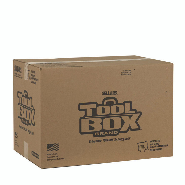SELLARS ABSORBENT MATERIALS, INC. TOOLBOX® 5010001 Z400 Quarterfold Wipers, 1-Ply, 11.87 x 13, White, 12/Carton