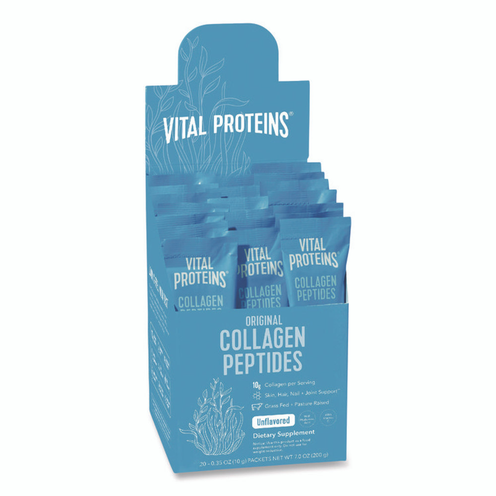 NESTLE HEALTH SCIENCE VITAL PROTEINS® VVP00539 Collagen Peptides Powder, Unflavored, 0.3 oz Packet, 20/Box