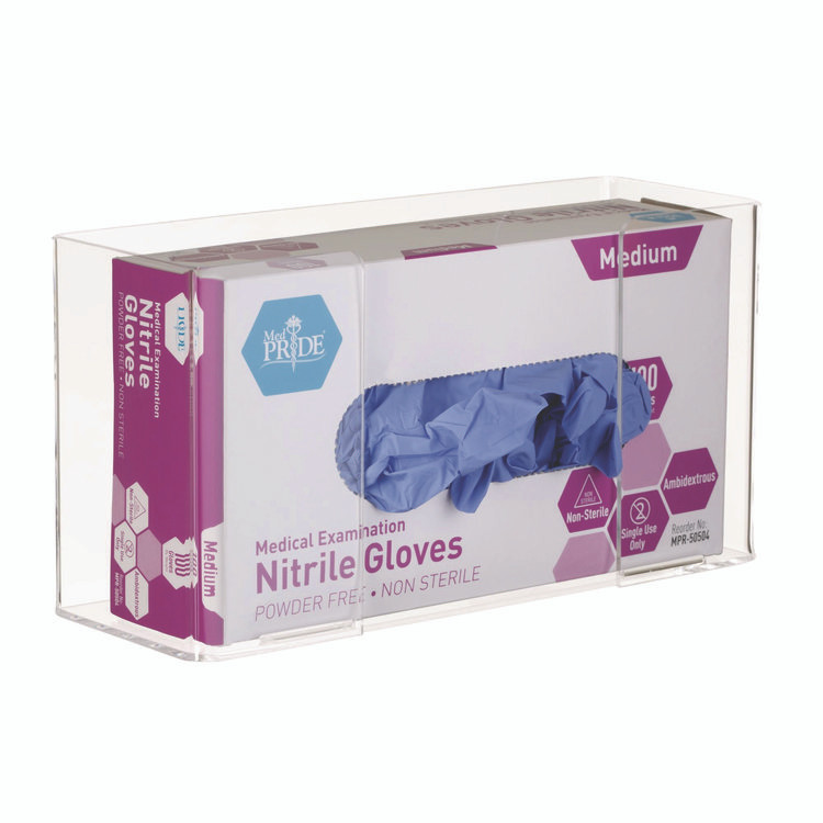 ADIRMED I90201 Acrylic Glove Dispenser, Single Box Capacity, 10.2 x 3.5 x 5.3, Clear