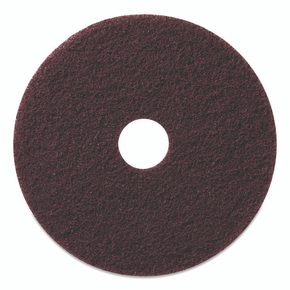 AMERICO MANUFACTURING CO 430520 Stripping Pad, 20" Diameter, Burgundy, 5/Carton