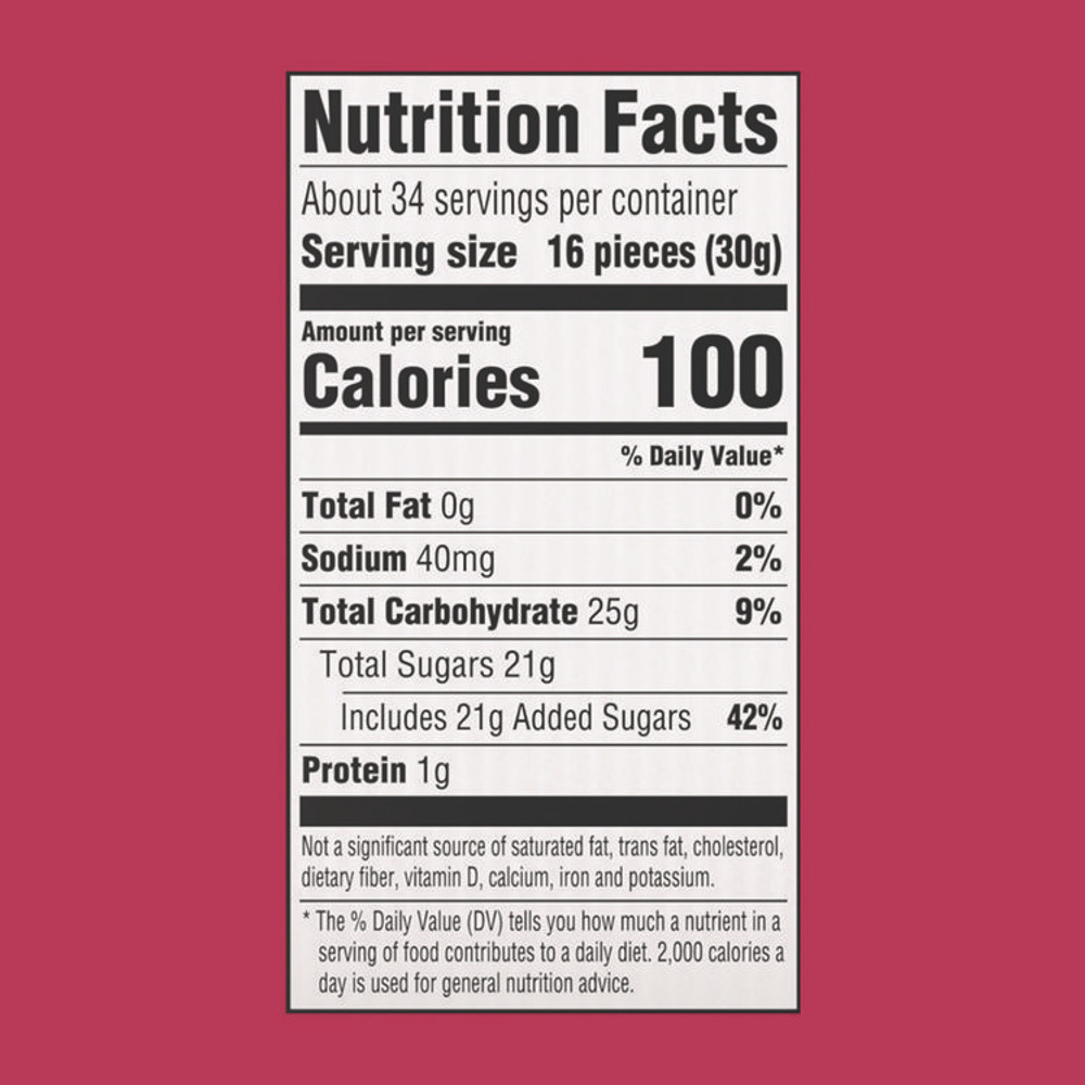 FERRARA CANDY CO NERDS® 22002360 Rainbow Gummy Clusters Share Pack, Assorted Flavors, 3 oz Packet, 12/Carton