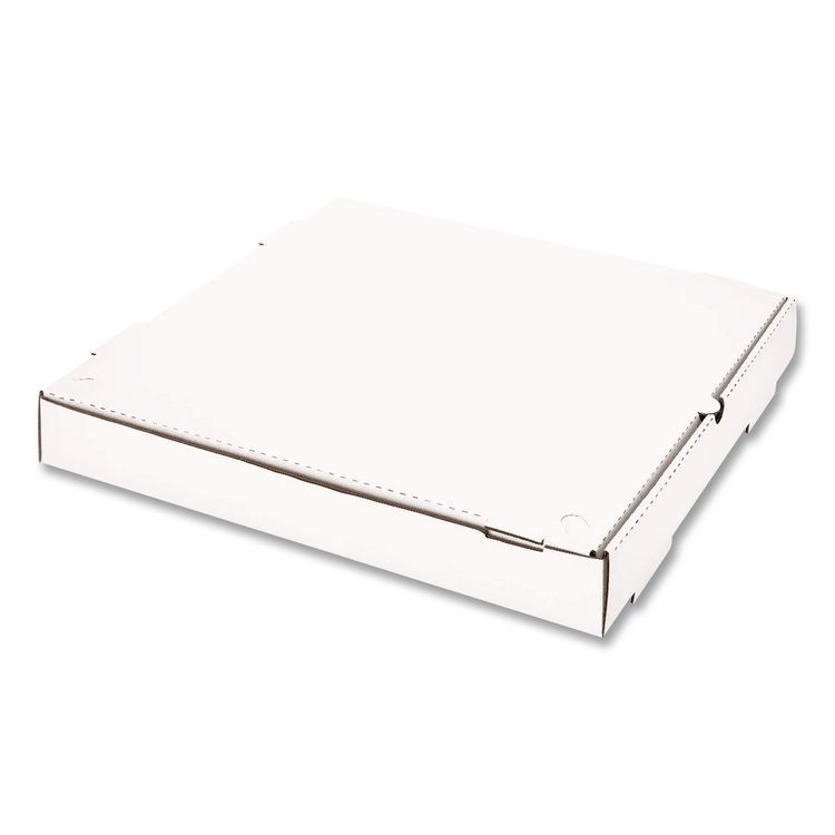 KARAT BY LOLLICUP FPPBF16W Corrugated Pizza Boxes, 16 x 16 x 1.97, White/Brown, 50/Carton