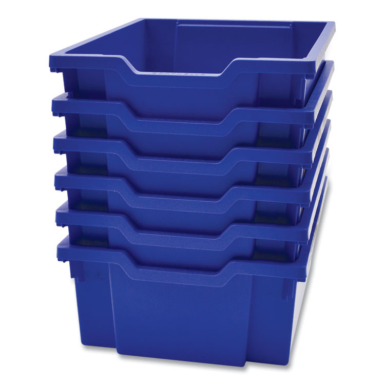 GRATNELLS USA, LLC FS0206P6 F2 Deep Trays for Gratnells Storage Frames and Trolleys, 3.57 gal Capacity, 12.28" x 16.81" x 6.25", Royal Blue, 6/Pack