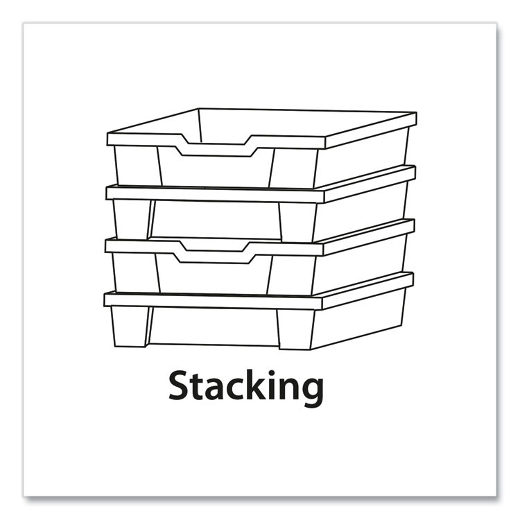 GRATNELLS USA, LLC FS0206P6 F2 Deep Trays for Gratnells Storage Frames and Trolleys, 3.57 gal Capacity, 12.28" x 16.81" x 6.25", Royal Blue, 6/Pack