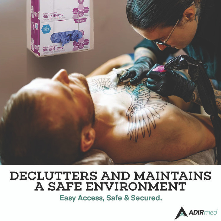 ADIRMED I90204 Acrylic Glove Dispenser, Quad Box Capacity, 10.2 x 3.5 x 21.1, Clear