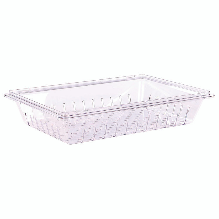 CFS BRANDS Carlisle 10628-07 StorPlus Polycarbonate Food Storage Container Colander, 18 x 26 x 5, Clear, Plastic