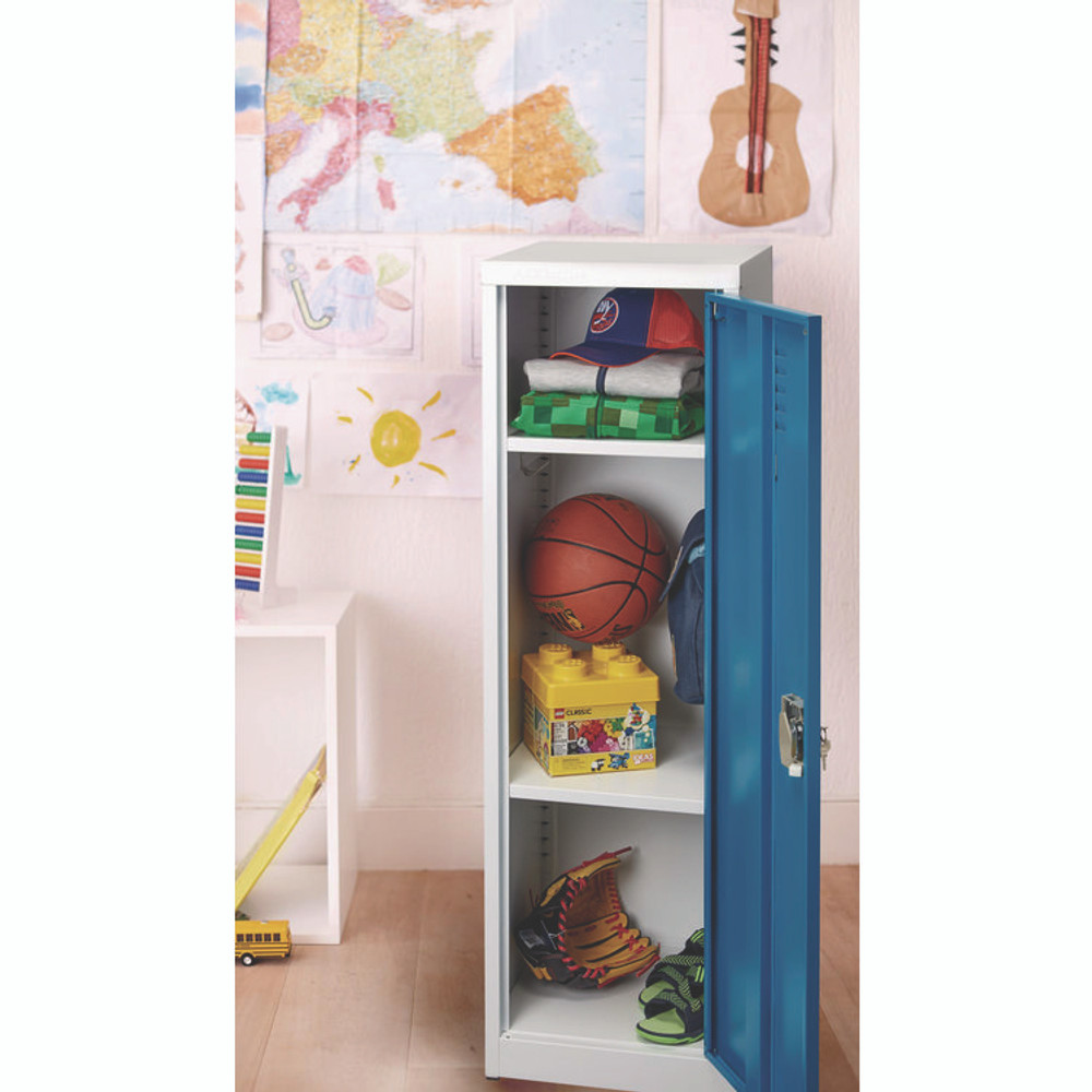 ADIROFFICE I62901BLU Steel Storage Locker, 1 Compartment, 15 x 15 x 48, Blue