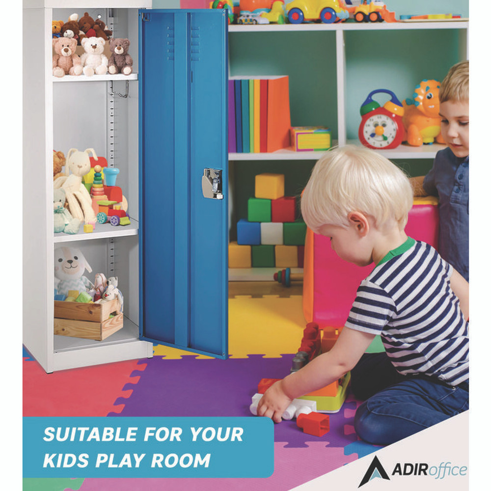 ADIROFFICE I62901BLU Steel Storage Locker, 1 Compartment, 15 x 15 x 48, Blue