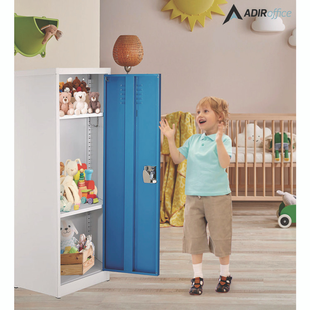 ADIROFFICE I62901BLU Steel Storage Locker, 1 Compartment, 15 x 15 x 48, Blue