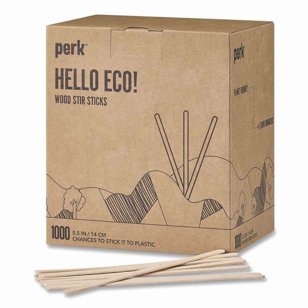 PERK PK61996 Wood Stirrer, 5.5", 1,000/Pack