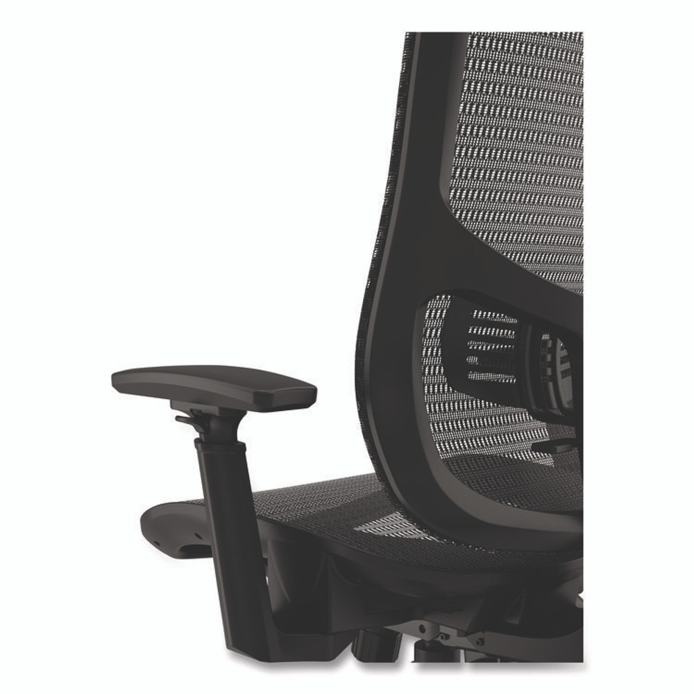 ALERA HL42BME18 Alera Hollins Ergonomic Mesh Swivel Task Chair, Supports Up to 275lb, 18.57 to 22.54 Seat Height, Black Seat/Back, Black Base