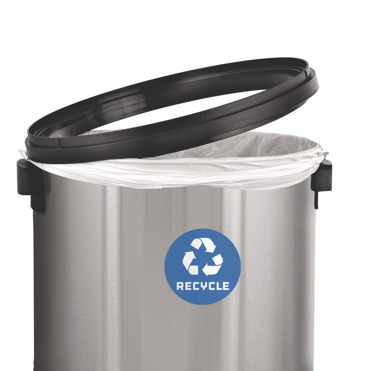 ALPINE INDUSTRIES ALP47065L1R 17 Gallon Stainless Steel Indoor Recycling Receptacle with Swivel Lid