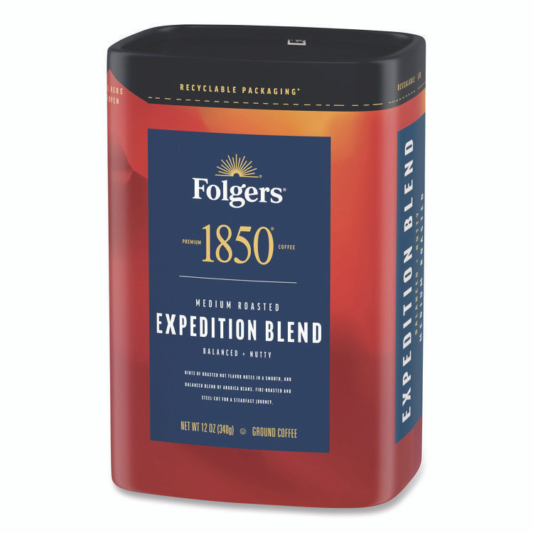 J.M. SMUCKER CO. 1850 93312EA Expedition Blend Roast Ground Coffee, 12 oz Canister