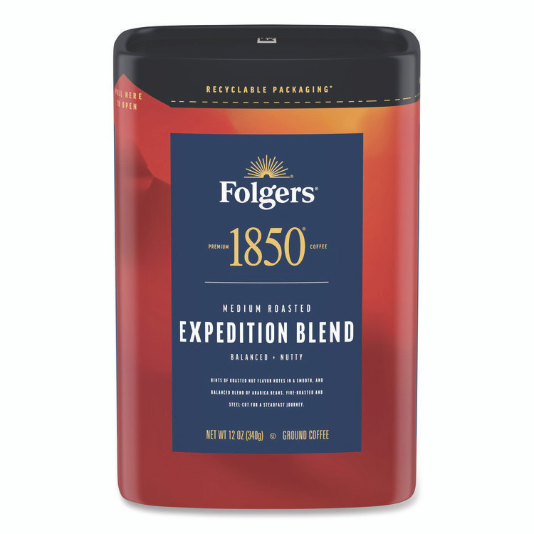 J.M. SMUCKER CO. 1850 93312EA Expedition Blend Roast Ground Coffee, 12 oz Canister