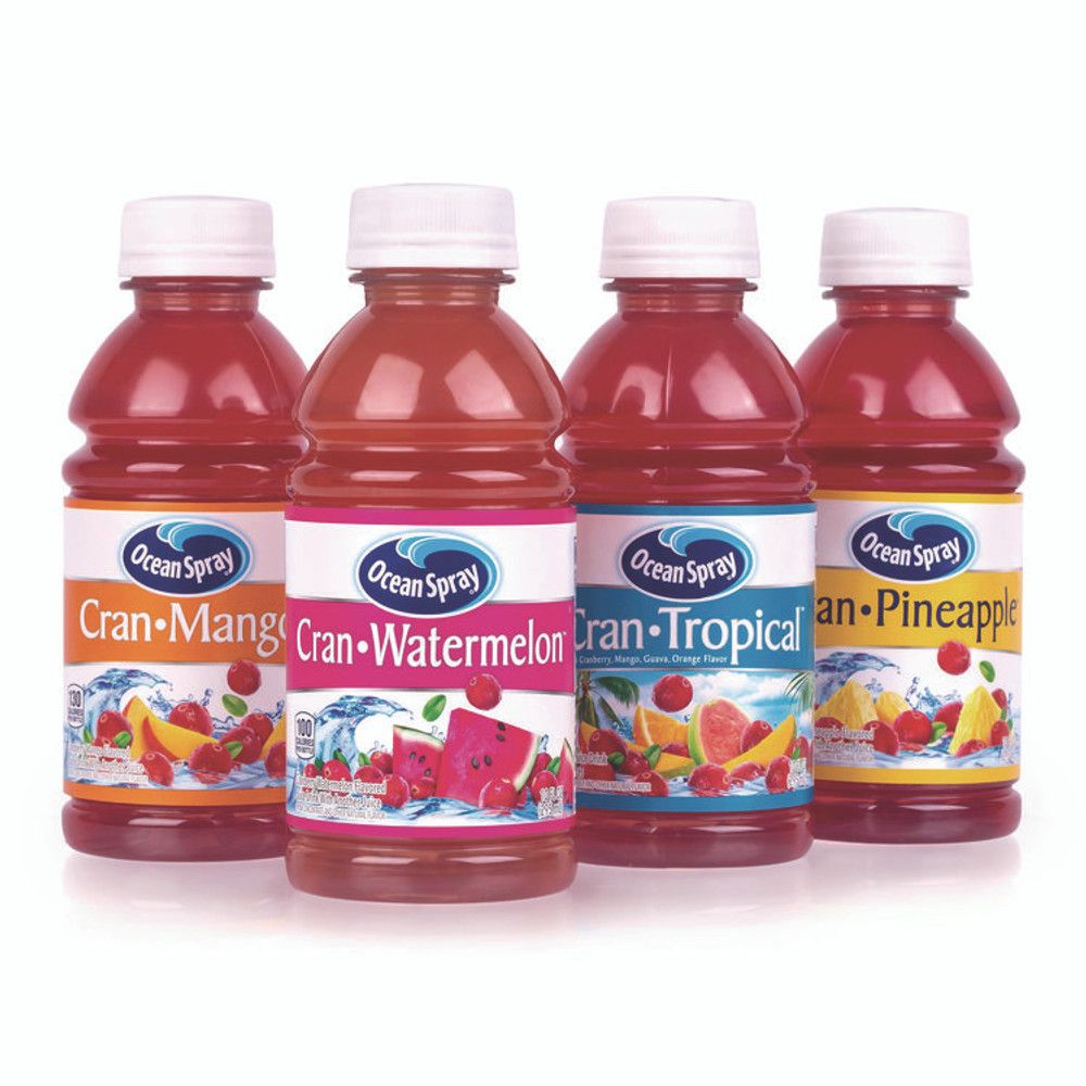 OCEAN SPRAY 22002377 Tropical Variety Pack, Assorted Flavors, 10 oz Bottle, 24/Carton