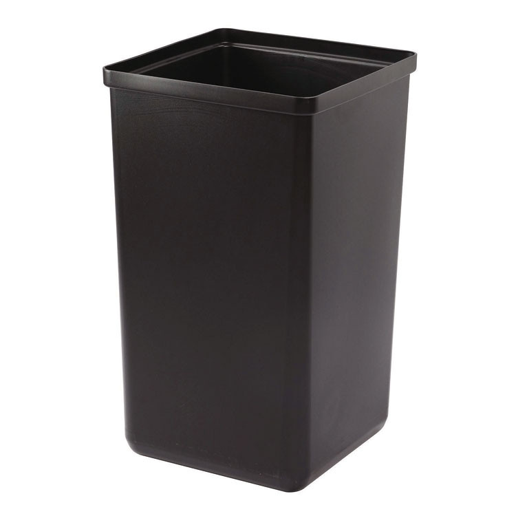 ALPINE INDUSTRIES 4450BLKKIT6 29 Gallon Trash/Recycling Cans, Steel, Blue Recycling with Circle Lid, Black Trash Can with Square Lid