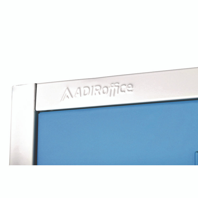 ADIROFFICE I629202BLU Steel Storage Locker, 2 Compartment, 12 x 12 x 72, Blue
