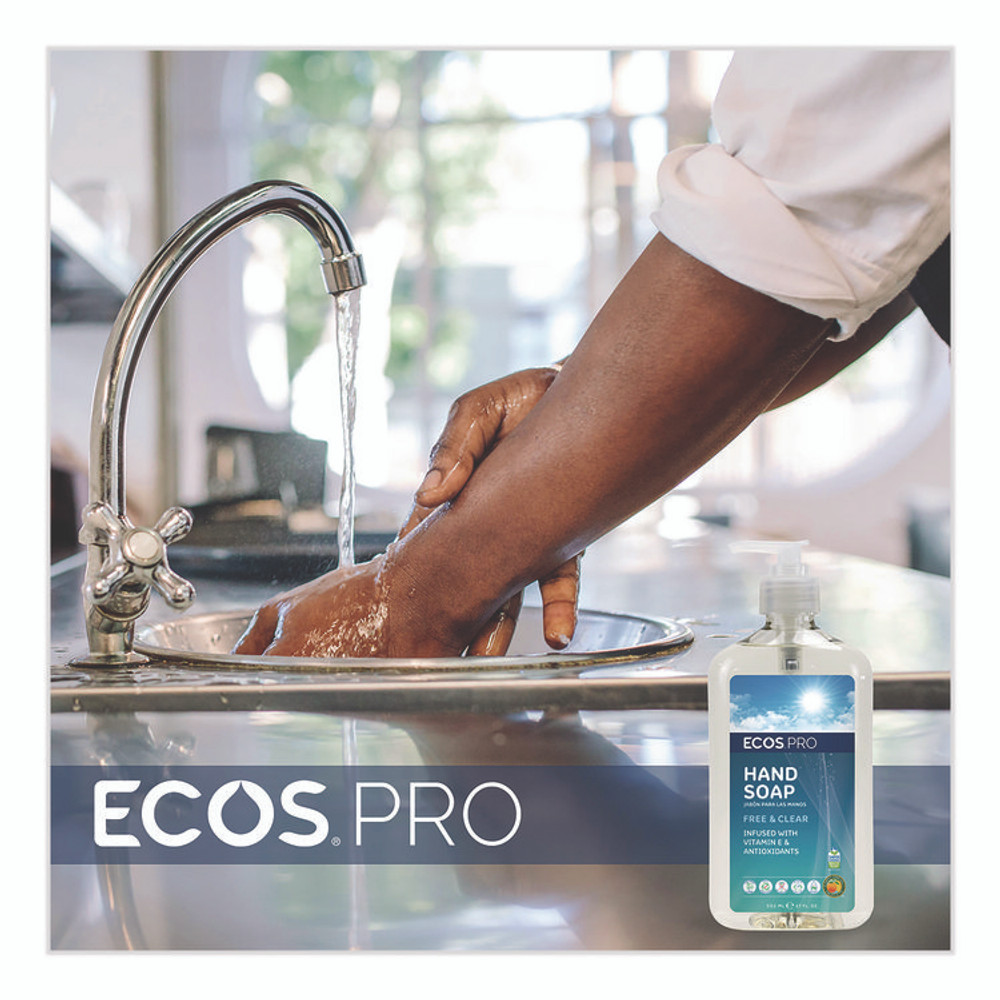 EARTH FRIENDLY PRODUCTS ECOS® PL96636EA Liquid Hand Soap, Free and Clear Scent, 17 oz