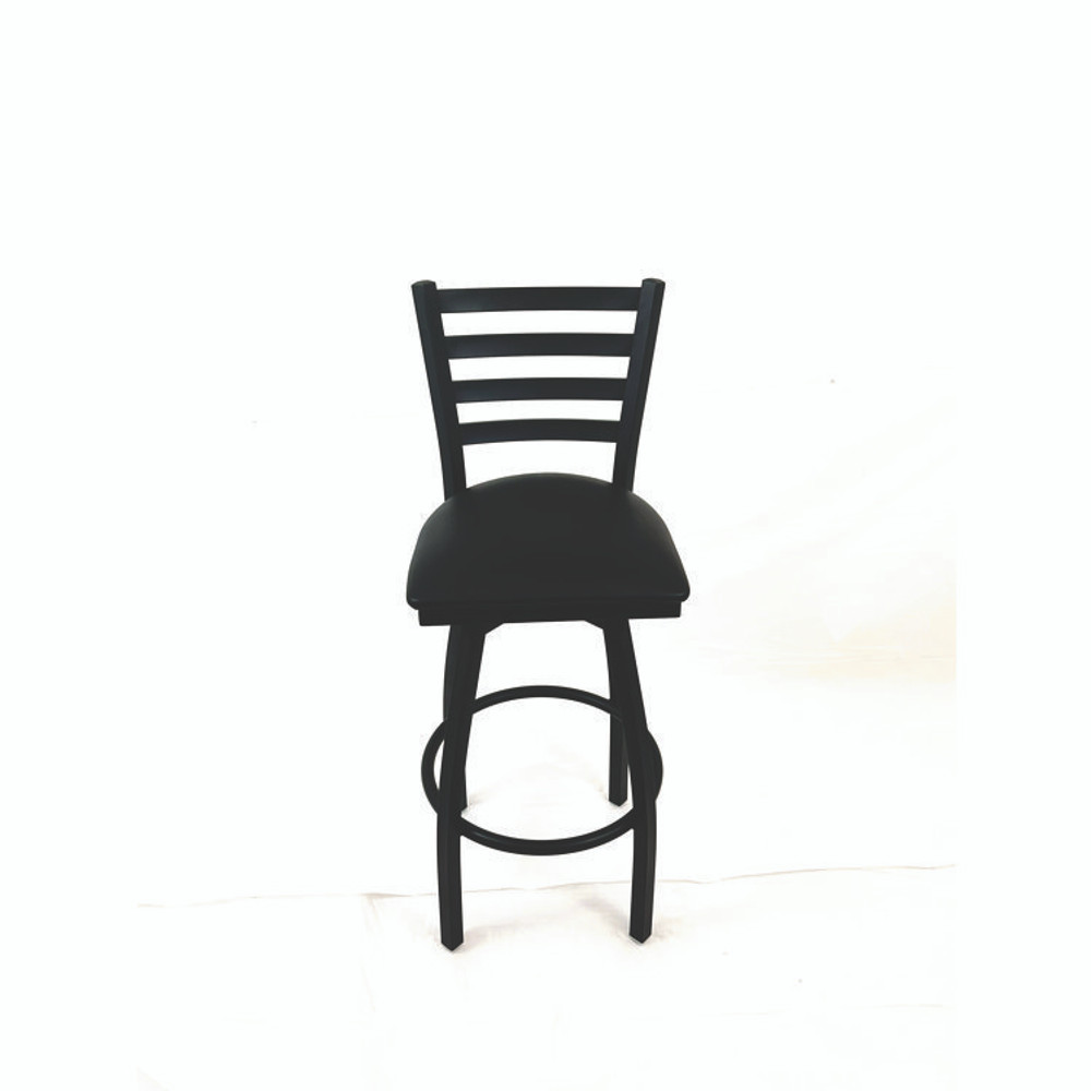 JMC FURNITURE BBBVSBLK Boggs Series Barstool, Supports Up to 300 lb, 30.5" Seat Height, Black Seat, Black Back, Black Base