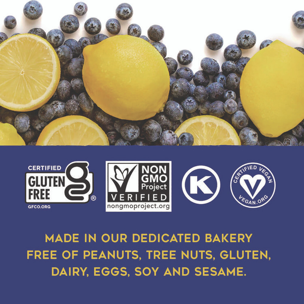 88 ACRES ACY00592 Warm 'N Chewey Gluten-Free Blueberry/Lemon Seed and Oat Bar, 1.6 oz Bar, 9/Box