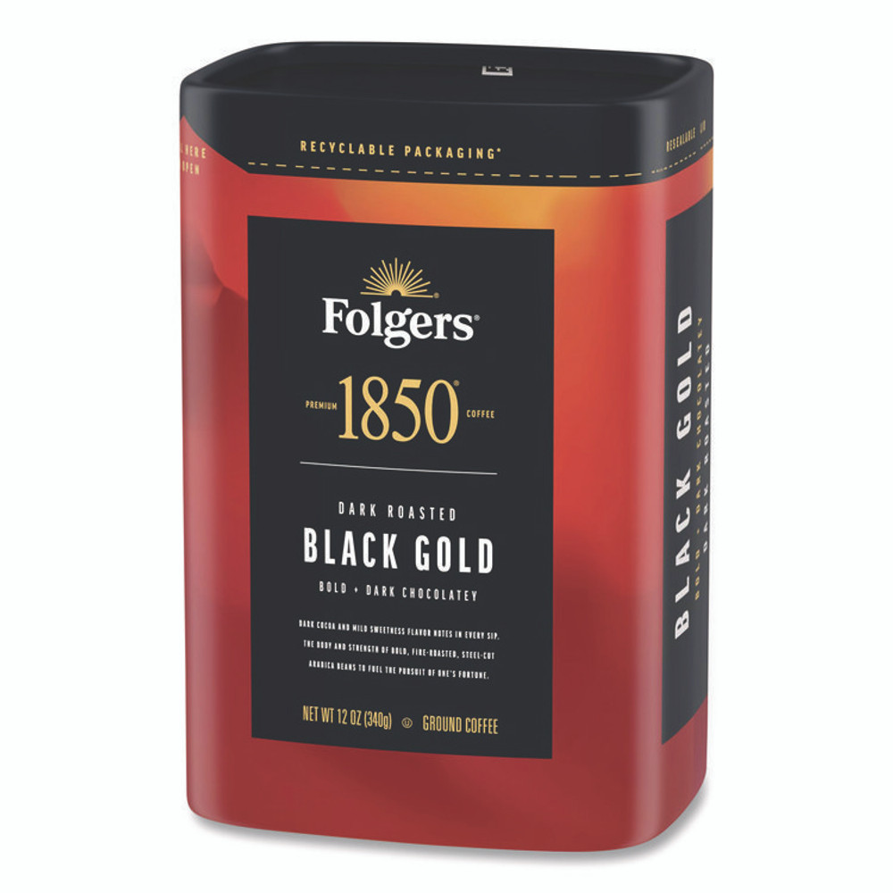 J.M. SMUCKER CO. 1850 12722EA Black Gold Roast Ground Coffee, 12 oz Canister
