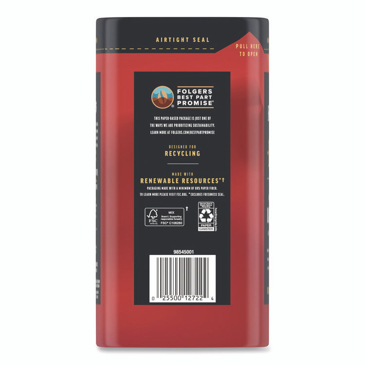 J.M. SMUCKER CO. 1850 12722EA Black Gold Roast Ground Coffee, 12 oz Canister