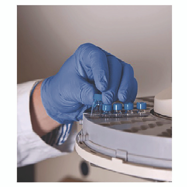 AMMEX CORPORATION Professional ACNPF44100BX Nitrile Exam Gloves, Powder-Free, Medium, 9.5" Long, Blue, 100/Box