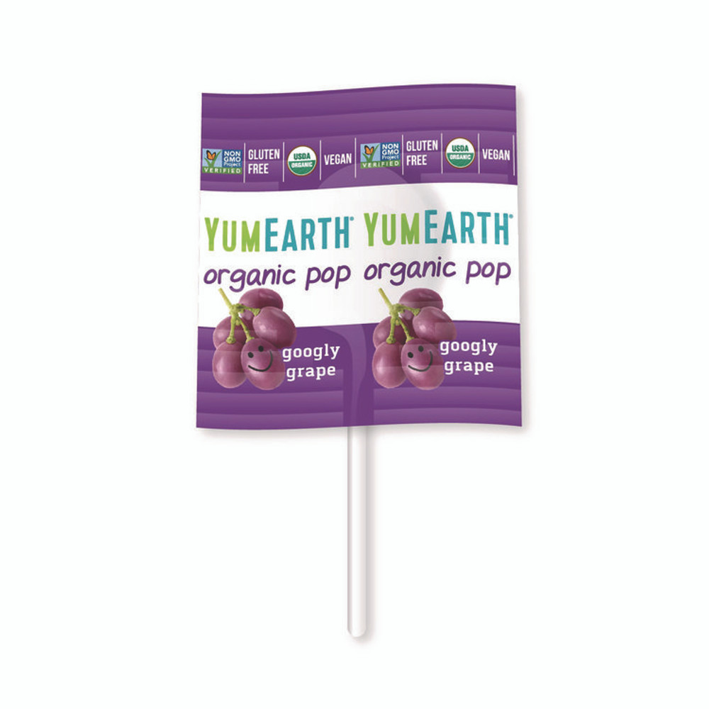 ADVANTUS CORPORATION YumEarth 22002296 Lollipops, Assorted Flavors, 3.5 lb Bag, 250 Pieces