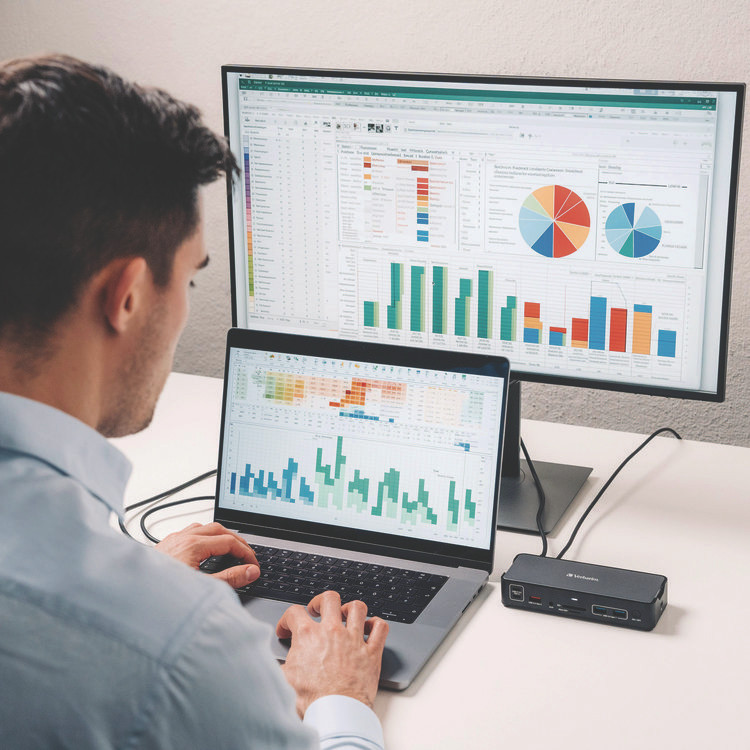 VERBATIM CORPORATION 32171 USB-C Pro Docking Station 15-in-1, Audio/DisplayPort/HDMI/Micro SD/RJ45/SD/USB-A/USB-C, Gray