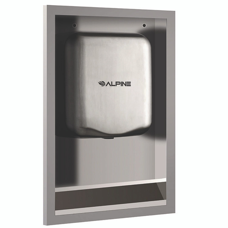 ALPINE INDUSTRIES ALP400RECESS Hemlock Recess Wall Kit, 3.38 x 16.38 x 26, Stainless Steel