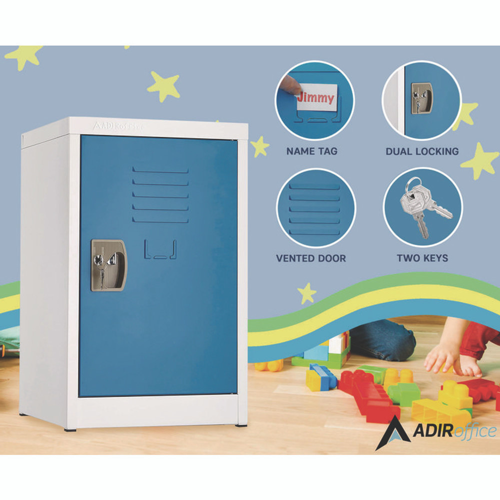 ADIROFFICE I62902BLU Steel Storage Locker, 1 Compartment, 15 x 15 x 24, Blue