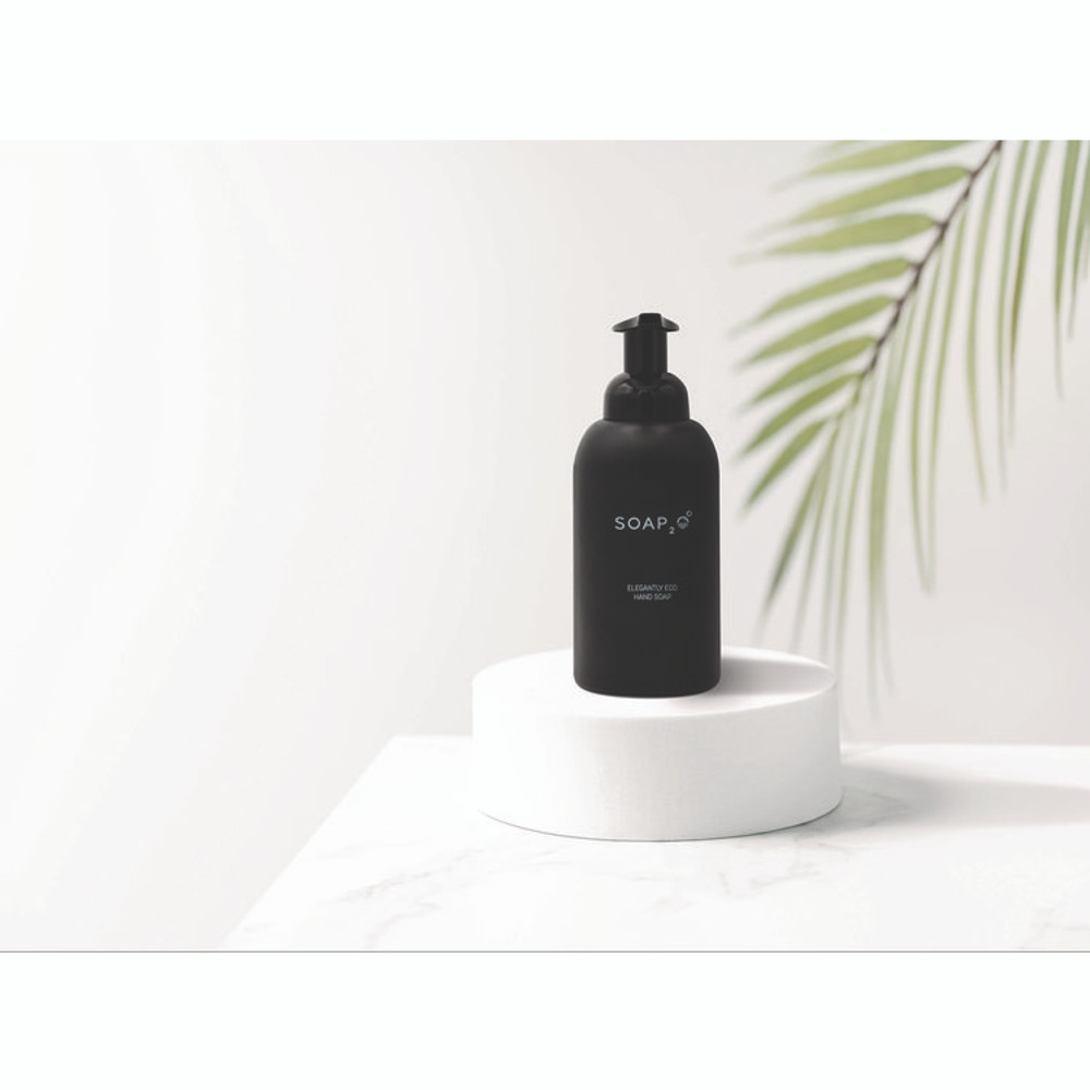 SOAP2O S2OMD350BD Eco Glass Bottle Soap Dispenser, 350 mL, Black, 30/Carton
