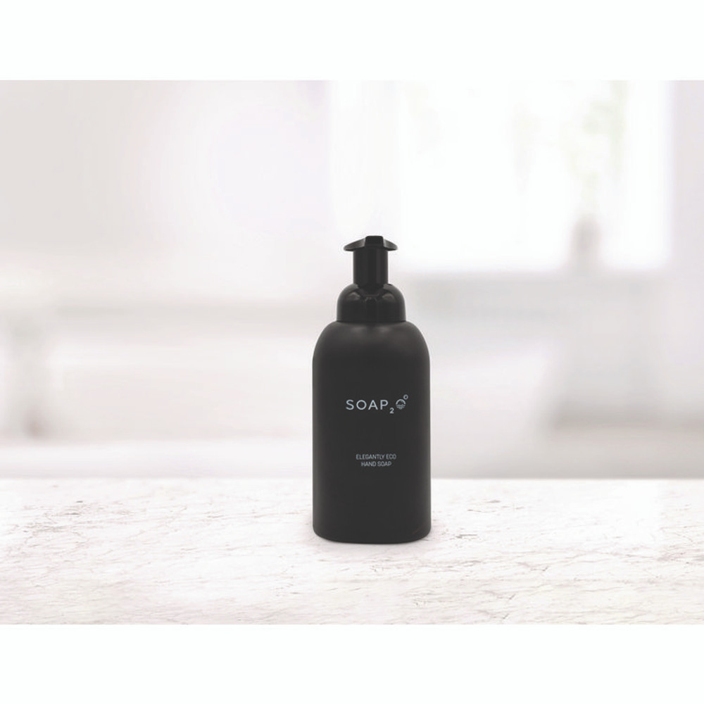 SOAP2O S2OMD350BD Eco Glass Bottle Soap Dispenser, 350 mL, Black, 30/Carton