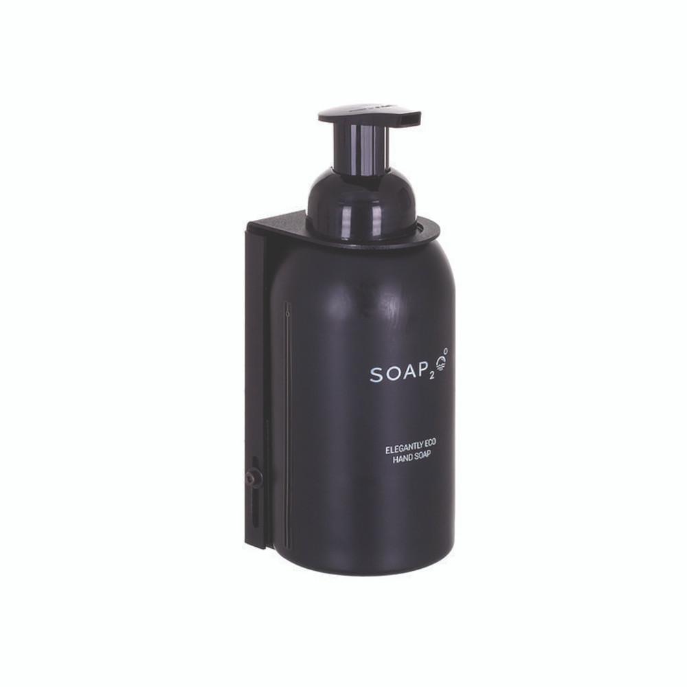 SOAP2O S2OMD350BD Eco Glass Bottle Soap Dispenser, 350 mL, Black, 30/Carton