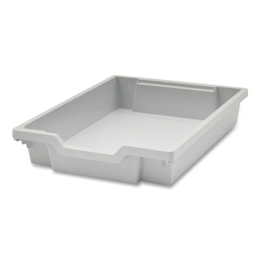 GRATNELLS USA, LLC FS0119P8 F1 Shallow Trays for Gratnells Storage Frames and Trolleys, 1.85 gal Capacity, 12.28" x 16.81" x 3.25", Light Gray, 8/Pack