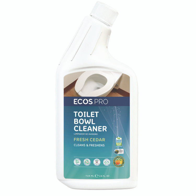 EARTH FRIENDLY PRODUCTS ECOS® PL97036CT Toilet Bowl Cleaner, Fresh Cedar Scent, 24 oz Squeeze Bottle, 6/Carton