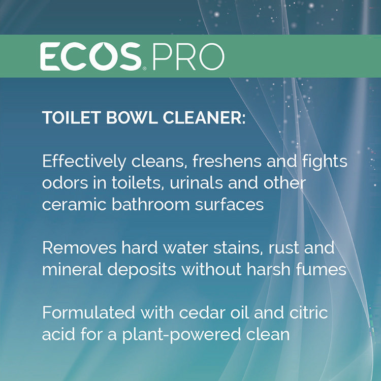EARTH FRIENDLY PRODUCTS ECOS® PL97036CT Toilet Bowl Cleaner, Fresh Cedar Scent, 24 oz Squeeze Bottle, 6/Carton
