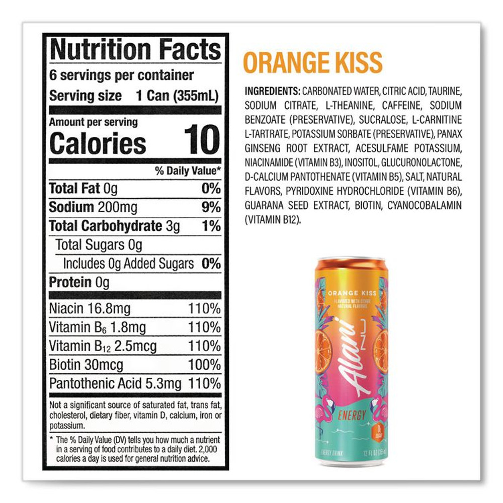 ALANI NU 22002374 Energy Sweet Splash Variety Pack, Assorted Flavors, 12 oz Can, 18/Carton