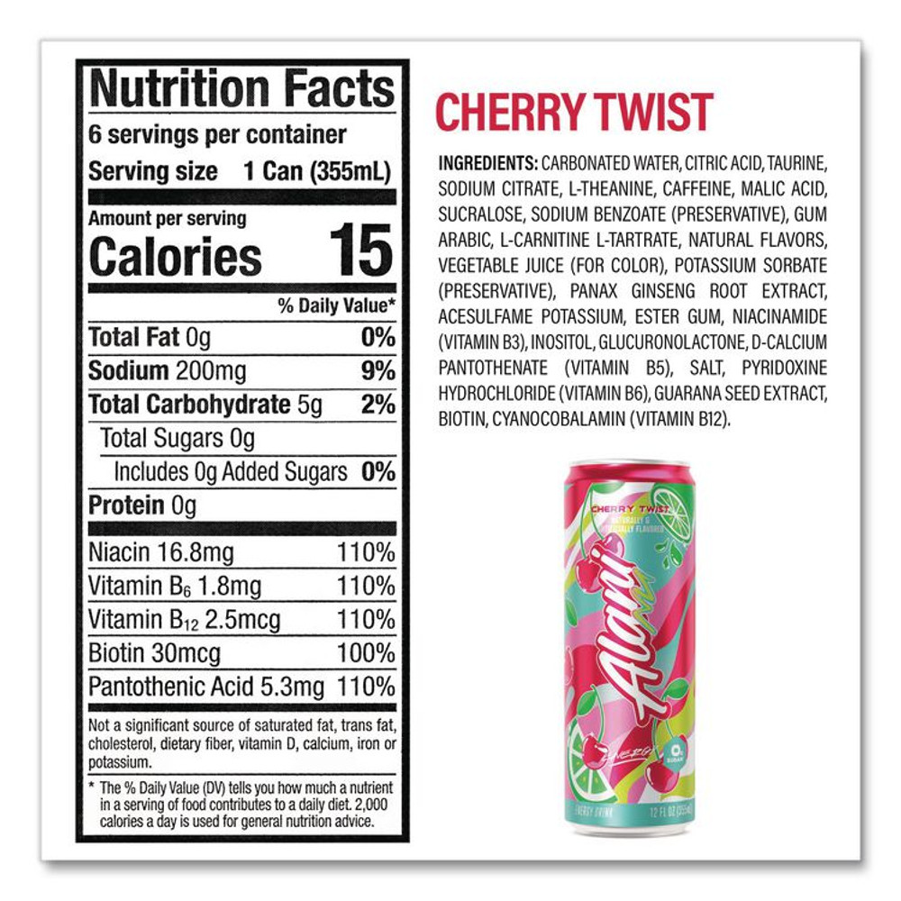 ALANI NU 22002374 Energy Sweet Splash Variety Pack, Assorted Flavors, 12 oz Can, 18/Carton