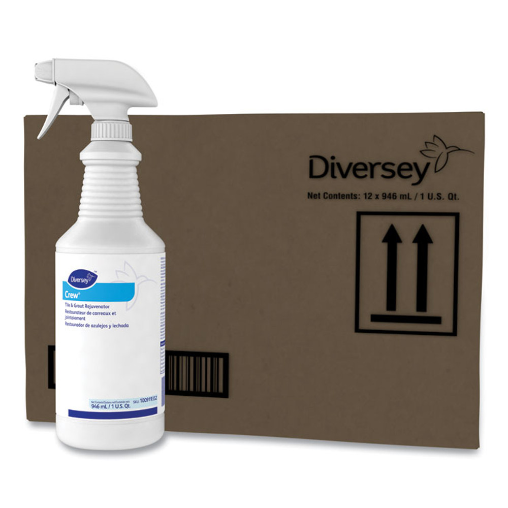 DIVERSEY 100919352 Crew Tile and Grout Rejuvenator, 32 oz Spray Bottle, 12/Carton