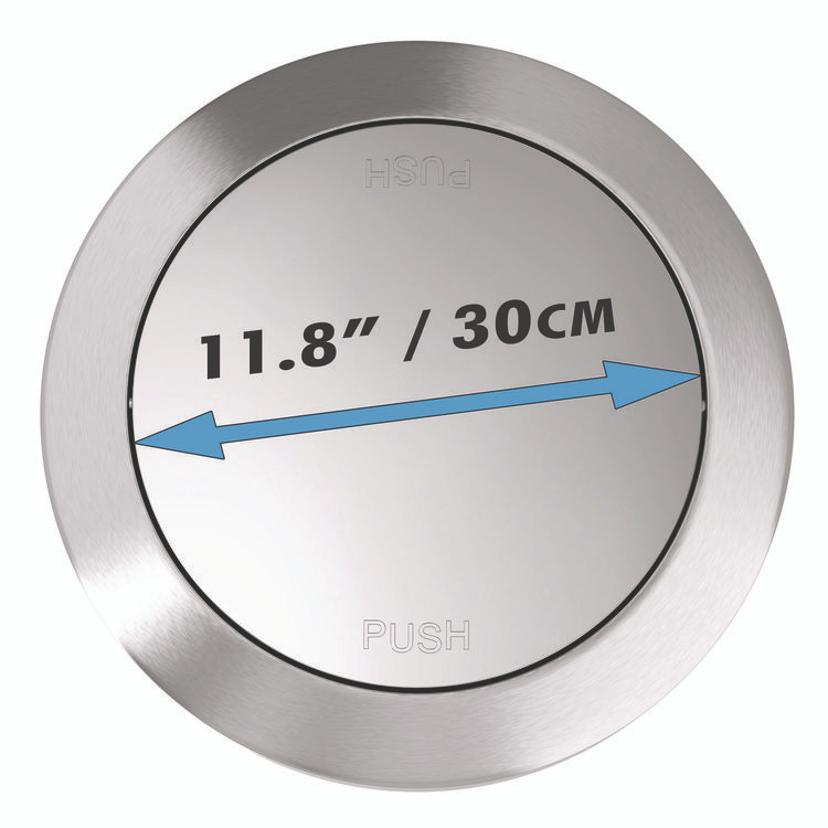 HLS COMMERCIAL HLS17FTS Swing Top Trash Can, 17 gal, Stainless Steel, Silver