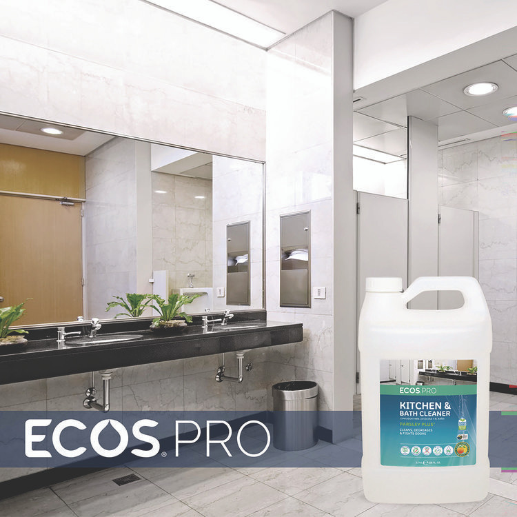 EARTH FRIENDLY PRODUCTS ECOS® PL974604CT Parsley Plus All-Purpose Kitchen and Bathroom Cleaner, Herbal Scent, 1 gal Bottle, 4/Carton