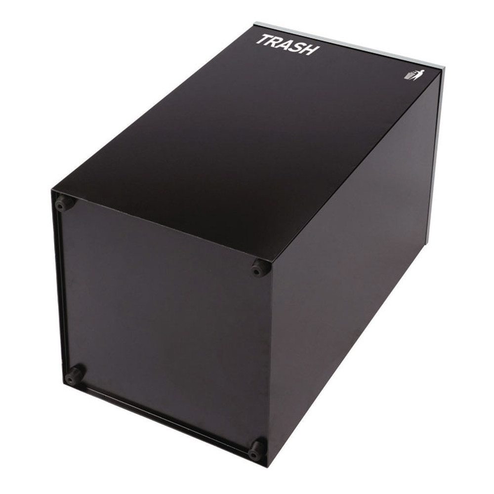 ALPINE INDUSTRIES 4450BLKKIT12 29 Gallon Trash/Recycling Cans, Steel, Green Recycling Can with Mixed Lid, Black Trash Can with Square Lid