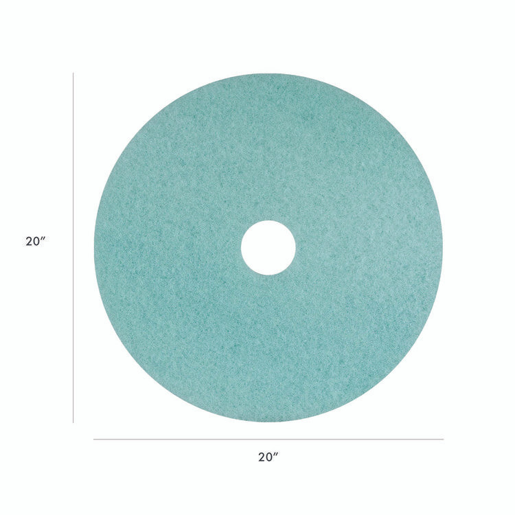 AMERICO MANUFACTURING CO 402120 Luster Lite Burnishing Pad, 20" Diameter, Sky Blue, 5/Carton