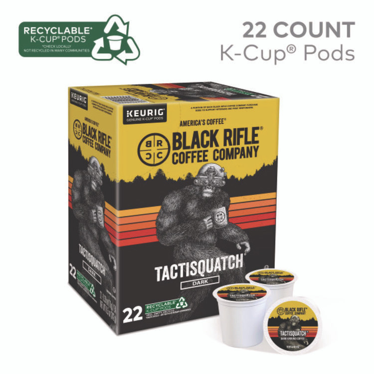 KEURIG DR PEPPER Black Rifle® Coffee Company 0490CT Tactisquatch Coffee K-Cups, 88/Carton