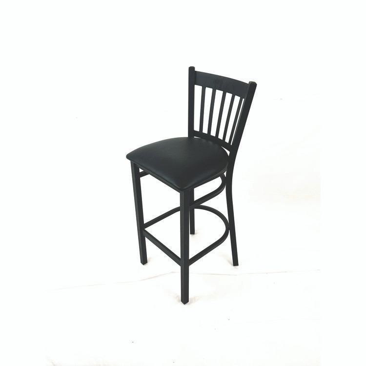 JMC FURNITURE CBBVSBLK Cobra Series Barstool, Supports Up to 300 lb, 28.5" Seat Height, Black Seat, Black Back, Black Base