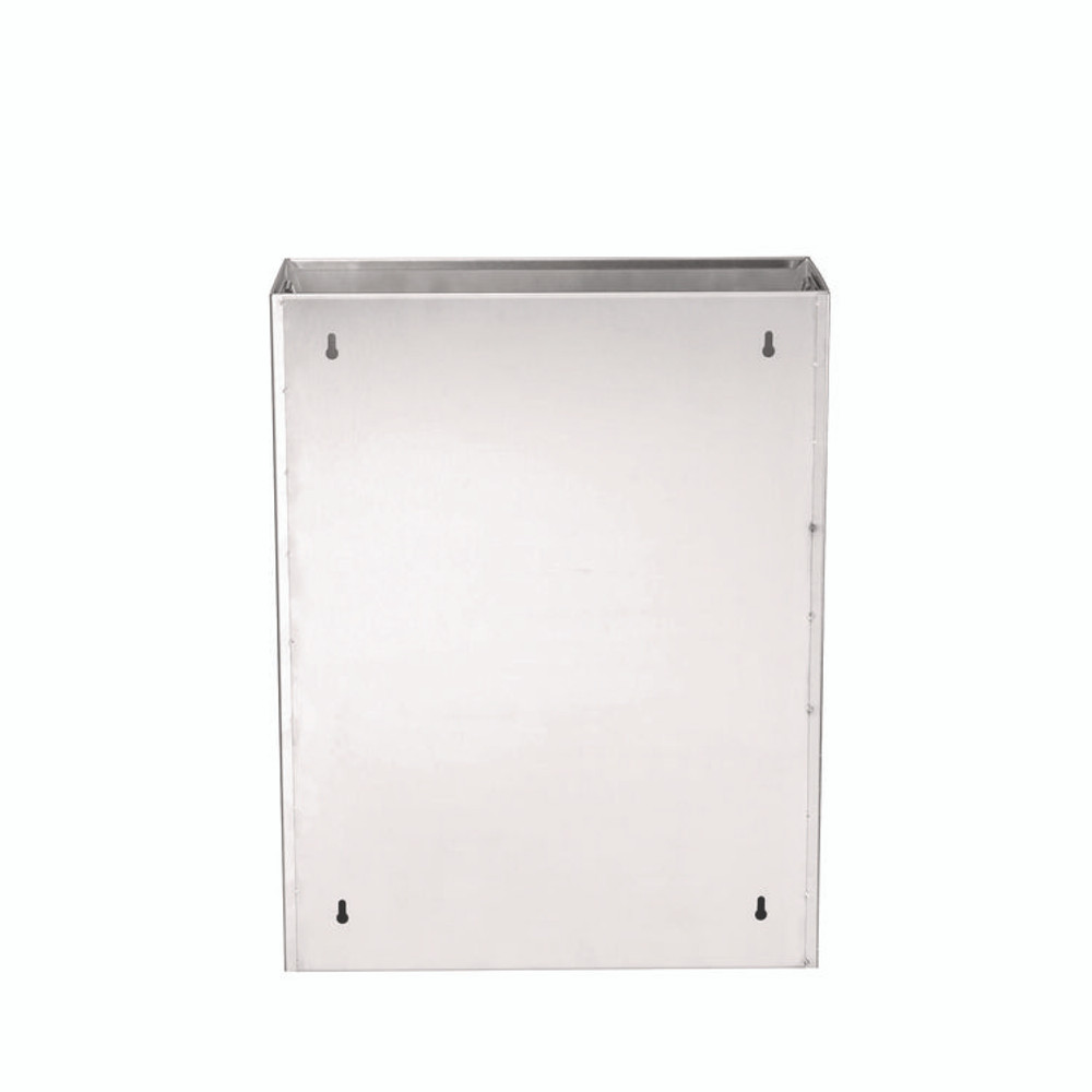 ALPINE INDUSTRIES ALP491 Stainless Steel Surface-Mounted Waste Receptacle, 6.4 gal, Brushed Stainless Steel