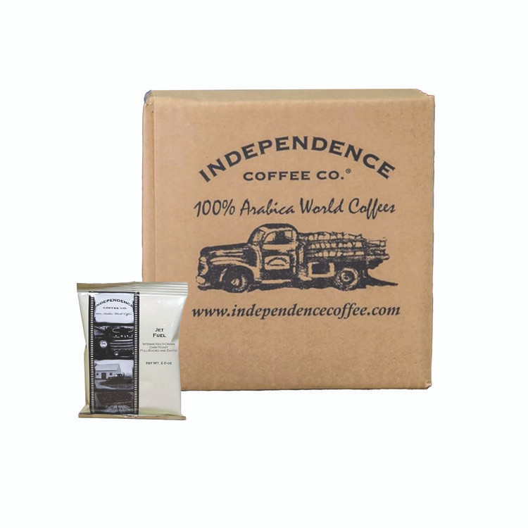 INDEPENDENCE COFFEE CO. ICF18027 Jet Fuel Coffee Fraction Pack, 2 oz, 40/Carton